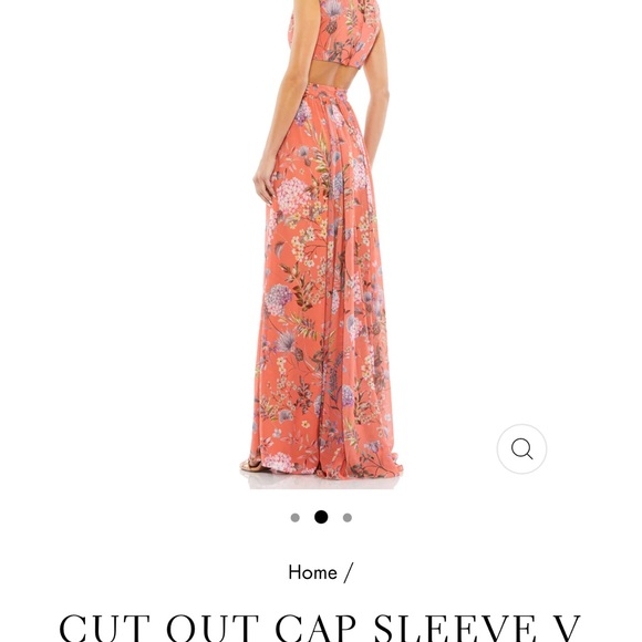 Mac Duggal size 8 floral cut out - Picture 2 of 5